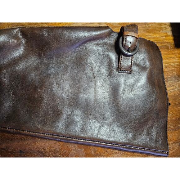 Born Brown Distressed Leather Tall Riding Boots Zip Buckle 8.5 Excellent - Picture 12 of 15